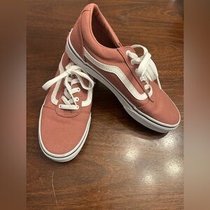 Vans Rose and White Canvas Shoes